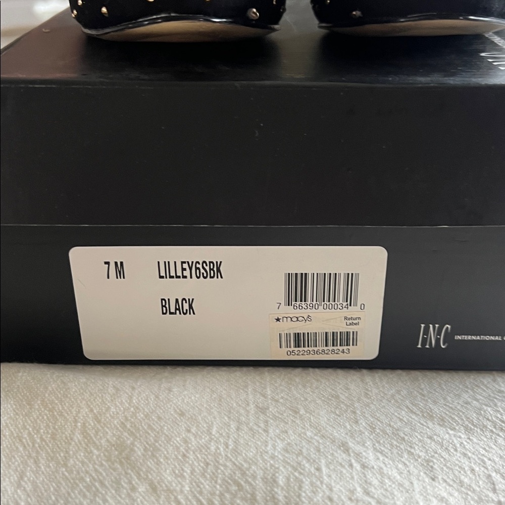 INC International Concepts Black Studded Footwear